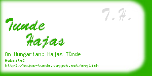 tunde hajas business card